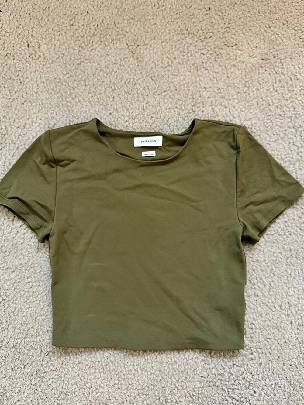 Aritzia Babaton Sculpt Top Green Size Medium